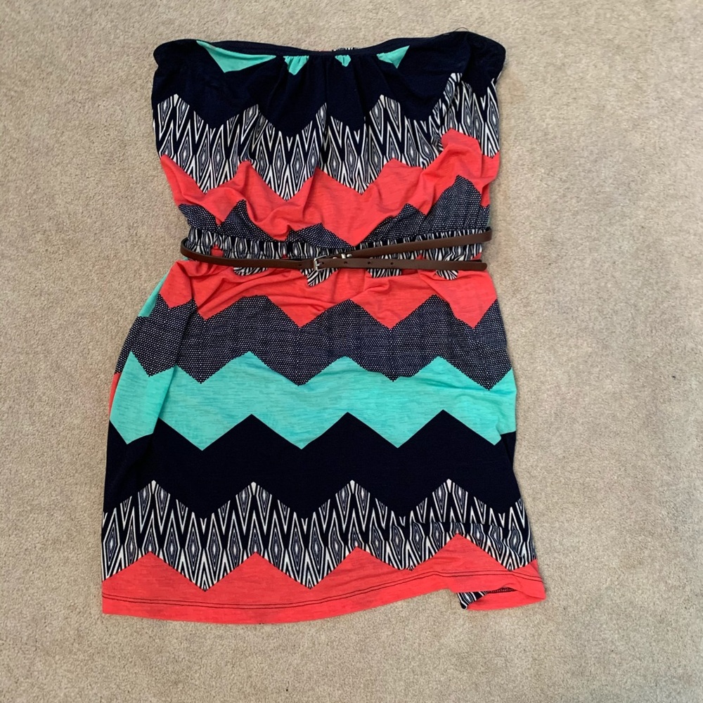 Chevron mini dress